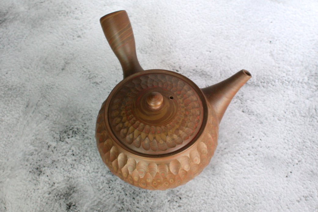 常滑焼 急須 友仙 丸練込 網目カット 常滑焼 急須 友仙 丸練込 網目カット 常滑焼 急須 友仙 丸練込 網目